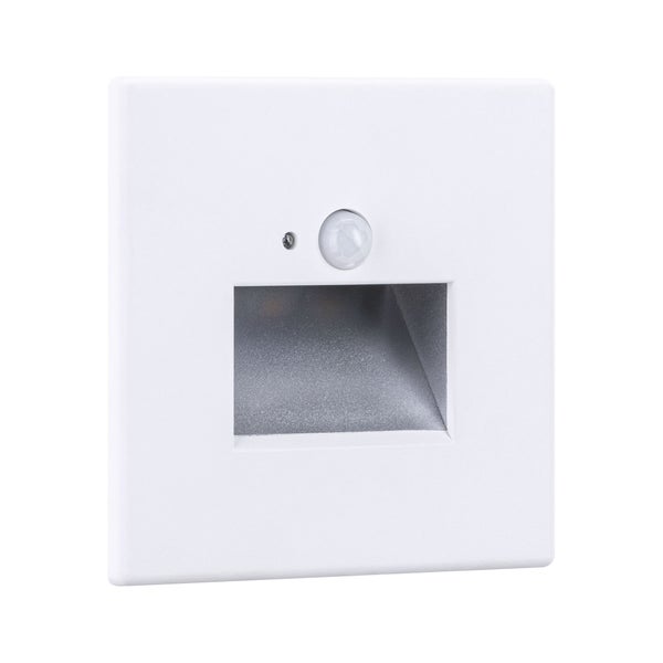 LED Wandeinbauleuchte Edge Quadro eckig 80x42mm 1,2W 25lm 230V 2700K Weiß matt