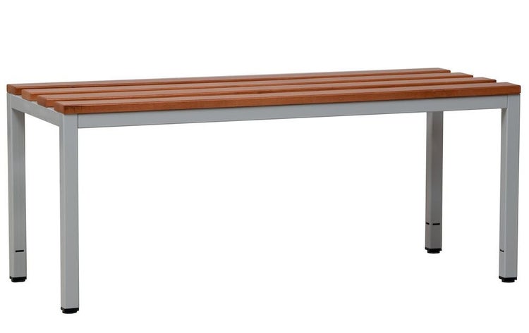 PROREGAL Sitzbank Seal Freistehend Grau/Buche Ohne Rückenlehne HxBxT 40 x 150 x 40 cm Holz