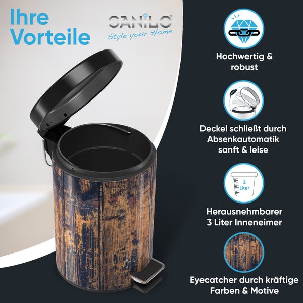 Sanilo Kosmetikeimer 3L mit Absenkautomatik Vintage
