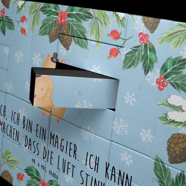 Mr. & Mrs. Panda Befüllbarer Adventskalender Hamster Hut - Blau Pastell