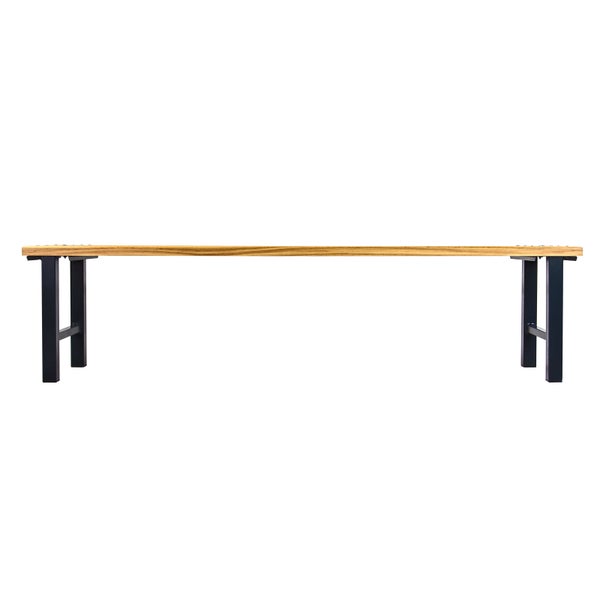 PROREGAL Garderobenbank Seahorse | HxBxT 200x40x42cm | Holz/Schwarz