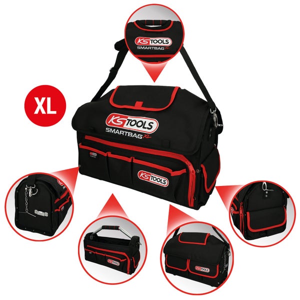KS Tools Werkzeugtasche Smartbag XL mit Tragegurt und diversen Fächern