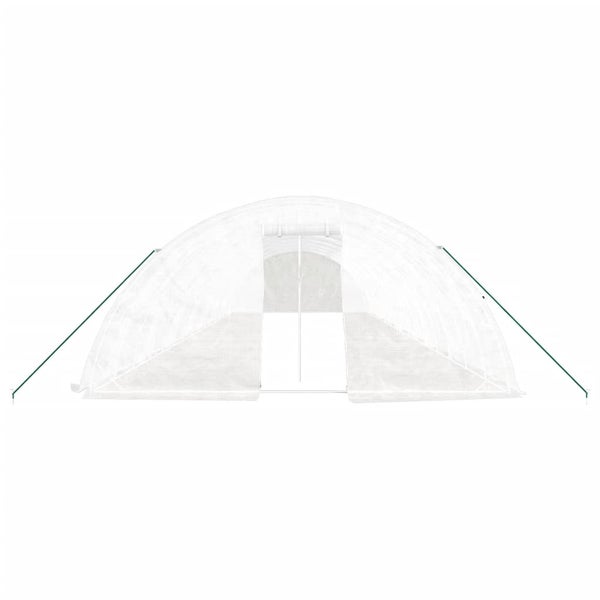 Gewächshaus mit Stahlrahmen Weiß 80 m² 16x5x2,3 m