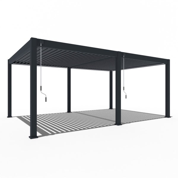 Weide Deluxe Plus Aluminium Pavillon 4 x 6 M Anthrazit Pergola Freistehend