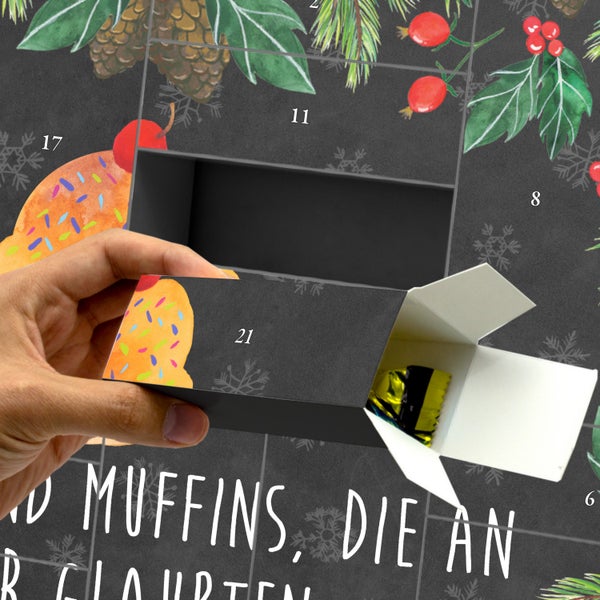 Mr. & Mrs. Panda Befüllbarer Adventskalender Cupcake - Schwarz