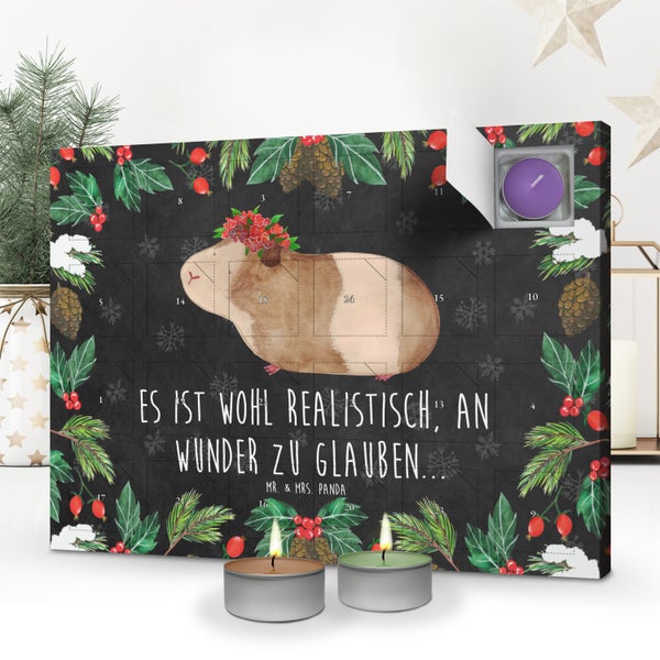 Mr. & Mrs. Panda Duftkerzen Adventskalender Meerschweinchen Weisheit - Schwarz