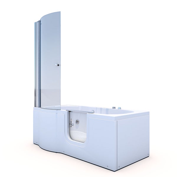 Seniorendusche und  Wanne mit Whirlpool S12D-WP-R 85x170 cm