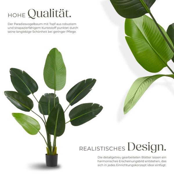 Künstlicher Strelitzienbaum im Topf für die Innendekoration