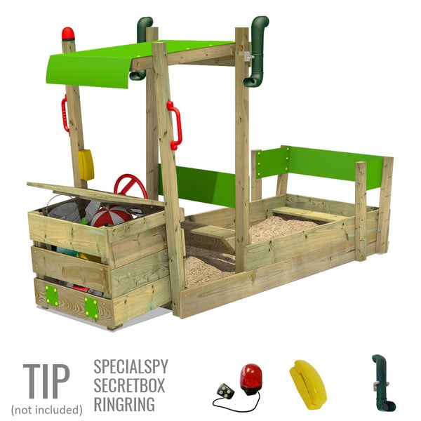 Schiebetor mit horizontalen Paneelen und linearem Muster zwischen zwei Säulen