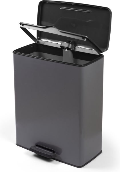 Curver Deco Bin Mülleimer - 65L- mit Pedal - cool grey