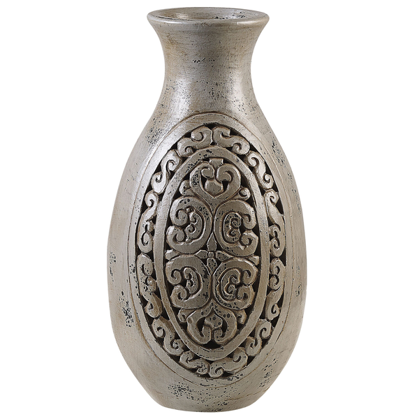 Dekovase MEGARA Keramik 51 cm Grau