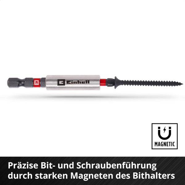 Original Einhell M-CASE 39-tlg. schlagfestes Zubehör-Set (25-mm-Bits, Metallbohrer, Universalbohrer, 60-mm-Bithalter, Steckschlüssel, Senker inkl. Aufbewahrungsbox)