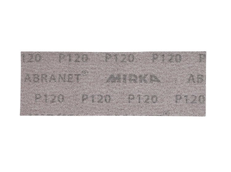 Mirka Abranet Netz-Schleifstreifen 80x230 mm Klett / Korn P120 / 50 Stk / zum Schleifen von Holz, Spachtel, Lack, Kunststoff / 5417505012