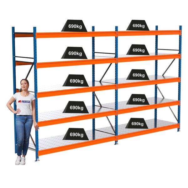 Regalsystem mit mehreren Ebenen und hoher Traglast