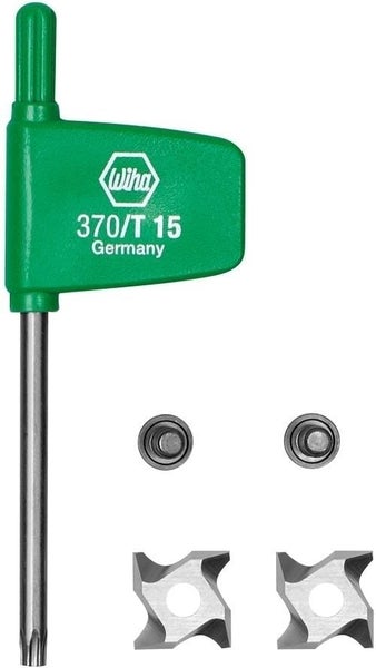 Wiha Schraubendreher mit zwei Wendemessern und zwei Schrauben