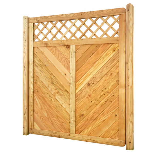 Holzzaun mit Rautenmuster