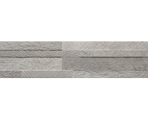 Feinsteinzeug Verblender Sandstein Grau 3D, 15x61cm