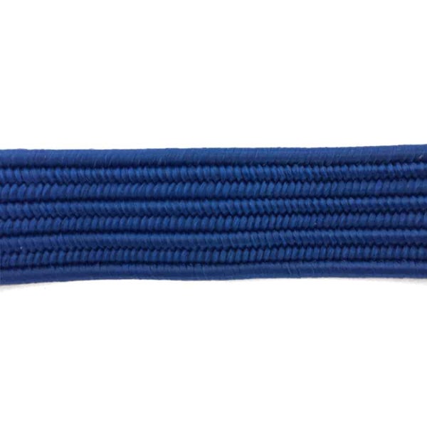 Flaches elastisches Band mit 2 extra starken Doppelhaken 80 cm Blau