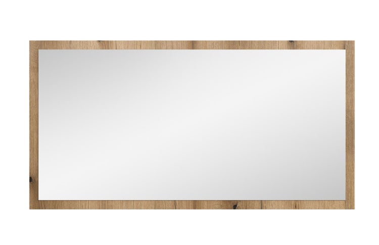 Rechteckiger Spiegel mit Holzrahmen