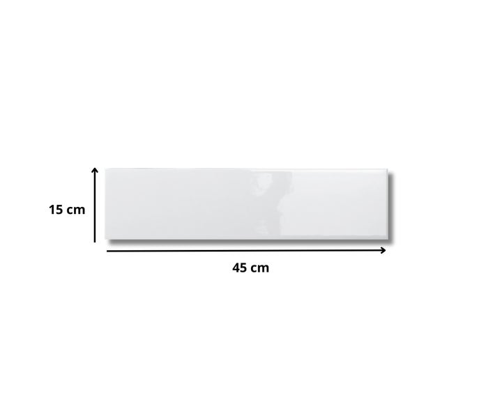 Feinsteinzeug Wand- und Bodenfliese Casa Hellgrau 15x45x0,75 cm glasiert poliert rektifiziert