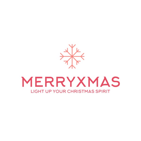 MerryXmas Schriftzug mit Schneeflocke