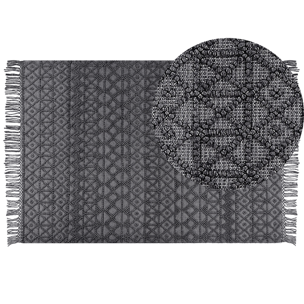 Teppich ALUCRA Schwarz 160 x 230 cm Wolle