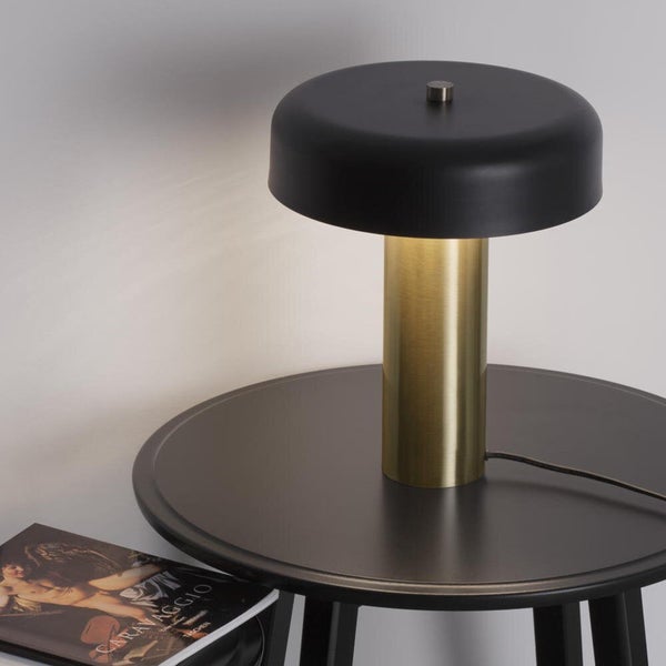 LED Tischleuchte Pandora in Schwarz und Gold 18W 733,9lm