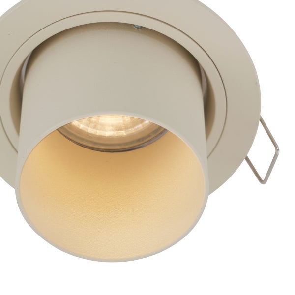 Moderner Einbaustrahler Beige GU10 50 mm rund schwenkbar - Installa