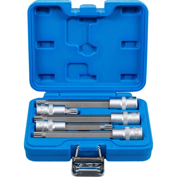 BGS Bit-Einsatz-Satz Antrieb Innenvierkant 12,5 mm (1/2) Innenvielzahn (für XZN) 5tlg. - 8449