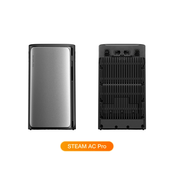 EcoFlow Steam AC Pro: Vorder- und Rückansicht der Klimaanlage