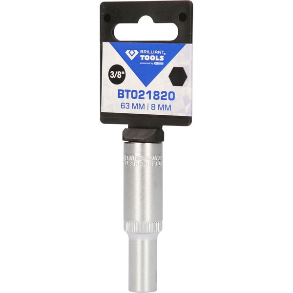 Brilliant Tools Steckschlüssel-Einsatz 3/8 Zoll, 63 Millimeter lang