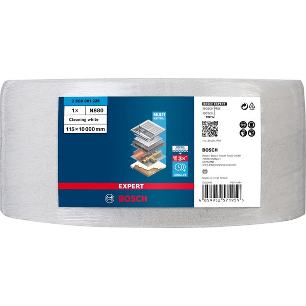 Bosch Expert N880 Vliesrolle zum Handschleifen 115 mm x 10 m Reinigung - 2608901226