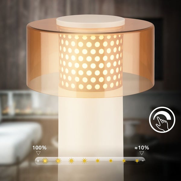 LED Tischlampe Akku LED Tischleuchte Kabellos Dimmbar Touch Outdoor Warmweiß