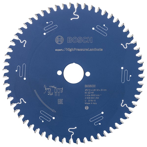 Bosch Kreissägeblatt Expert for High Pressure Laminate für Handkreissägen 210 x 30 x 2,8 mm 60 - 2608644354