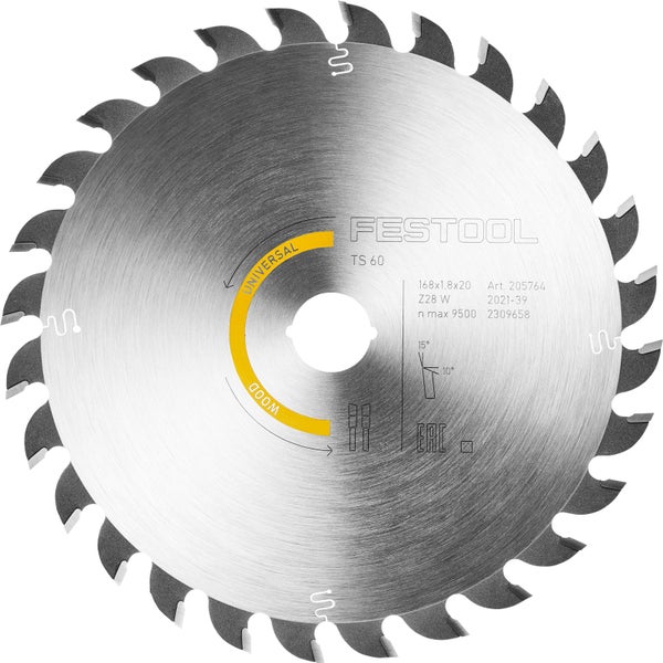 Festool Kreissägeblatt Universal mit 168 Millimeter Durchmesser