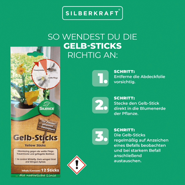 Gelb-Sticks – Effektive Klebefalle für Zimmer- & Wintergartenpflanzen
