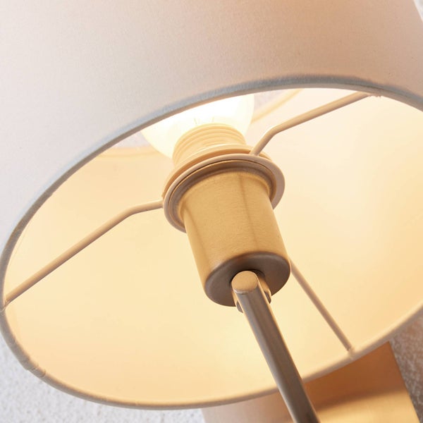 Lindby Wandleuchte, Wandlampe Innen Florens (Modern) in Alu aus Textil (1 flammig E14) - Wandleuchten Wandstrahler Wandbeleuchtung Schlafzimmer / Wohnzimmer Wohnzimmerleuchte