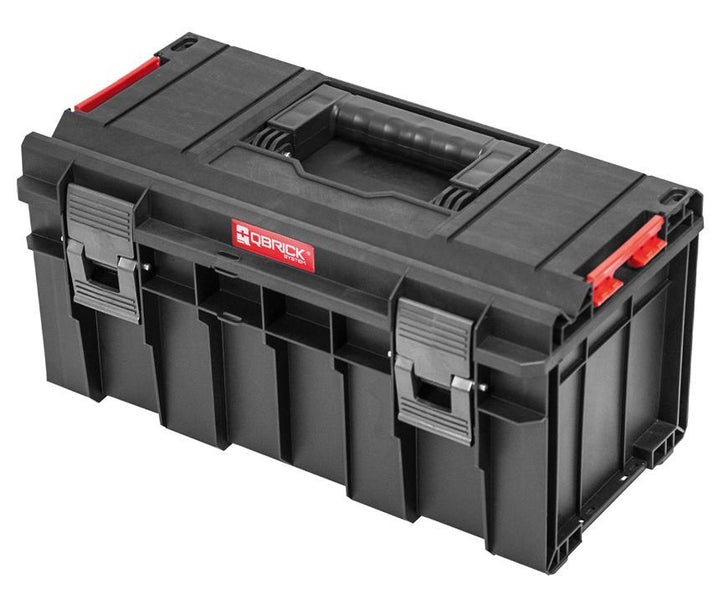 PROREGAL QBRICK Werkzeugkasten Pro HxBxT 26 x 45 x 24 cm 14 Liter Mit Deckgriff Mit Klemmverschlüsse Schwarz