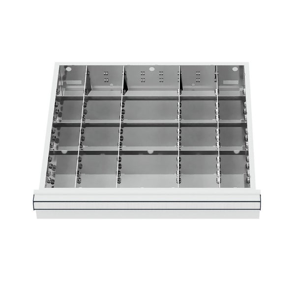 WS24 Schubladeneinteilung Metalleinteilung BLH 75 mm Innenmaß 500 x 450 mm - WS24-100159