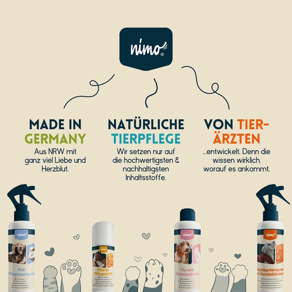 nimo® Pfoten Pflegestift • Pfotenbalsam mit Bienenwachs und Propolis zum Schutz und zur Pflege von Pfoten