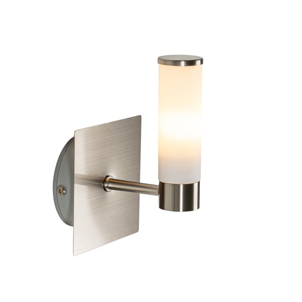 Wandleuchte aus Metall mit zylindrischem Lampenschirm