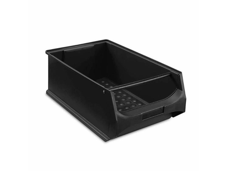 PROREGAL Leitfähige Sichtlagerbox 5.1 Mit Griffstange HxBxT 20 x 30 x 50 cm 21,8 Liter ESD Sichtlagerbehälter Sichtlagerkasten