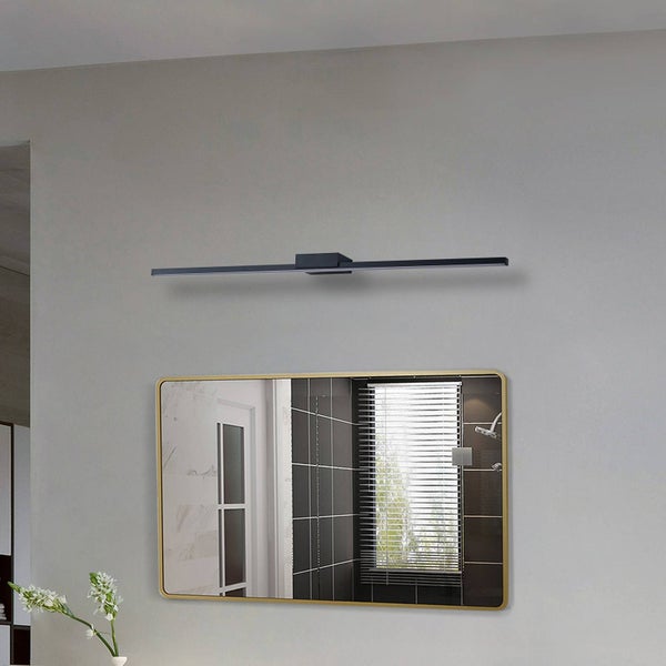 Lucande LED Wandleuchte, Wandlampe Bad Kivana (spritzwassergeschützt (Modern) in Schwarz aus Aluminium (1 flammig ) - Wandleuchten Spiegelleuchte Badezimmer Wandbeleuchtung Badezimmerleuchte
