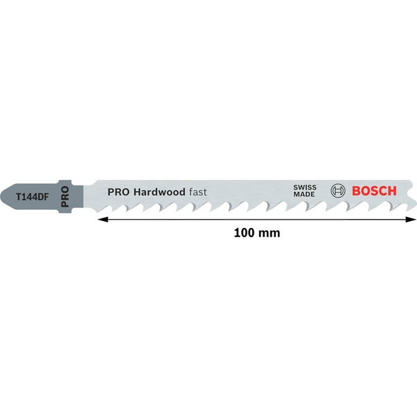 Bosch Stichsägeblatt T144DF Pro Hardwood fast, 100 Millimeter