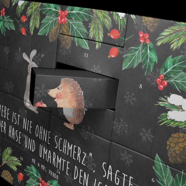 Mr. & Mrs. Panda Befüllbarer Adventskalender Hase Igel - Schwarz