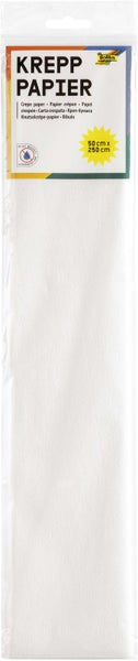 Folia  Krepppapier-Lagen, 50cmx2,5m, 10 Lagen, weiß