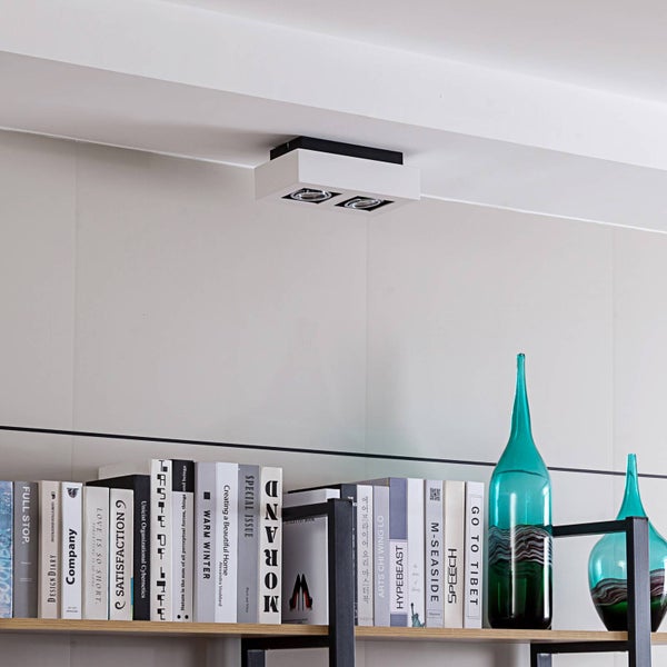 Arcchio Strahler Vince (Modern) in Weiß aus Aluminium (2 flammig, GU10) - Deckenlampe Deckenleuchte Lampe Spot Flurleuchte