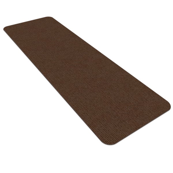 Stufenmatte Stufenschutz NEMESIS Treppenschutz Treppenmatte einfarbig selbsthaftend Braun 25x75cm