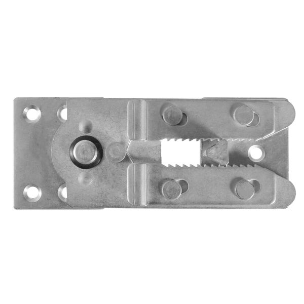 Ein metallischer Bettbeschlag mit einem Verstellmechanismus fuer Bettrahmen zur Montage.