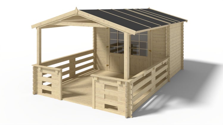 Gartenhaus, Gerätehaus 15m2 - 3x2m - 28mm